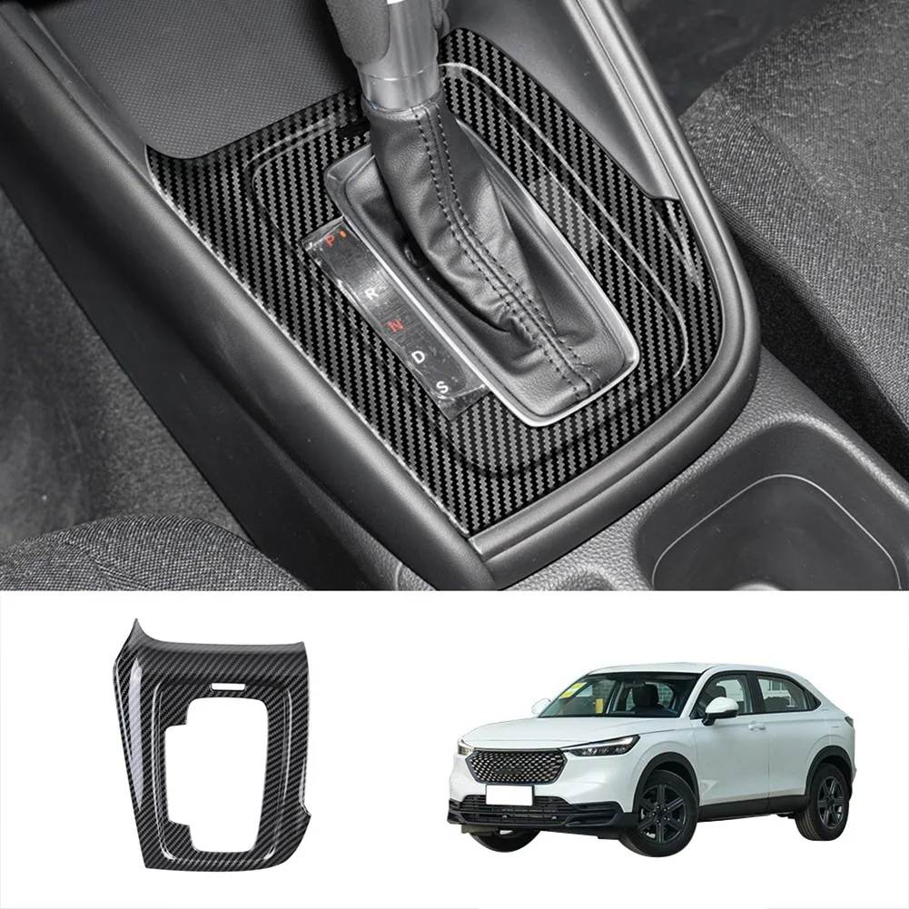 

Car Carbon Fiber Central Control Gear Shift Panel Decal Interior Modification for Honda HRV XRV XR-V HR-V 2022 2023 LHD