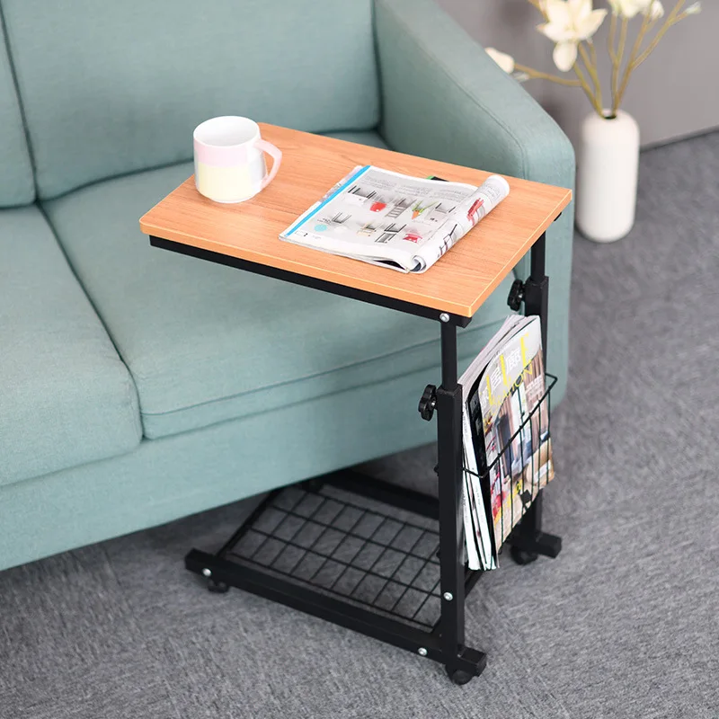 

Simple Modern Mobile Bedside Table Lifting Small Coffee Table Side A Few Lazy Computer Desk Sofa Small Desk Can Be Moved Freely