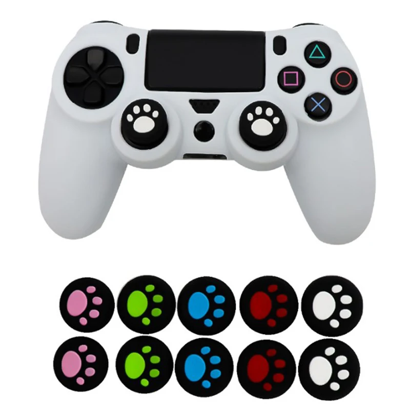 

4pcs Cat Paw Thumb Stick Grip Cap Cover For PS3 / PS4 / PS5 / Xbox One / Xbox 360 Controller Gamepad Joystick Case Accessories