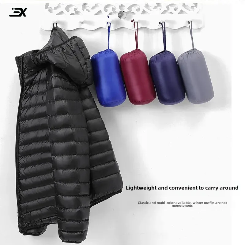 Men's Lightweight Down Jacket With Storage Bag Easy Carry Simple Casual Duckfeathered Vest For All Seasons
