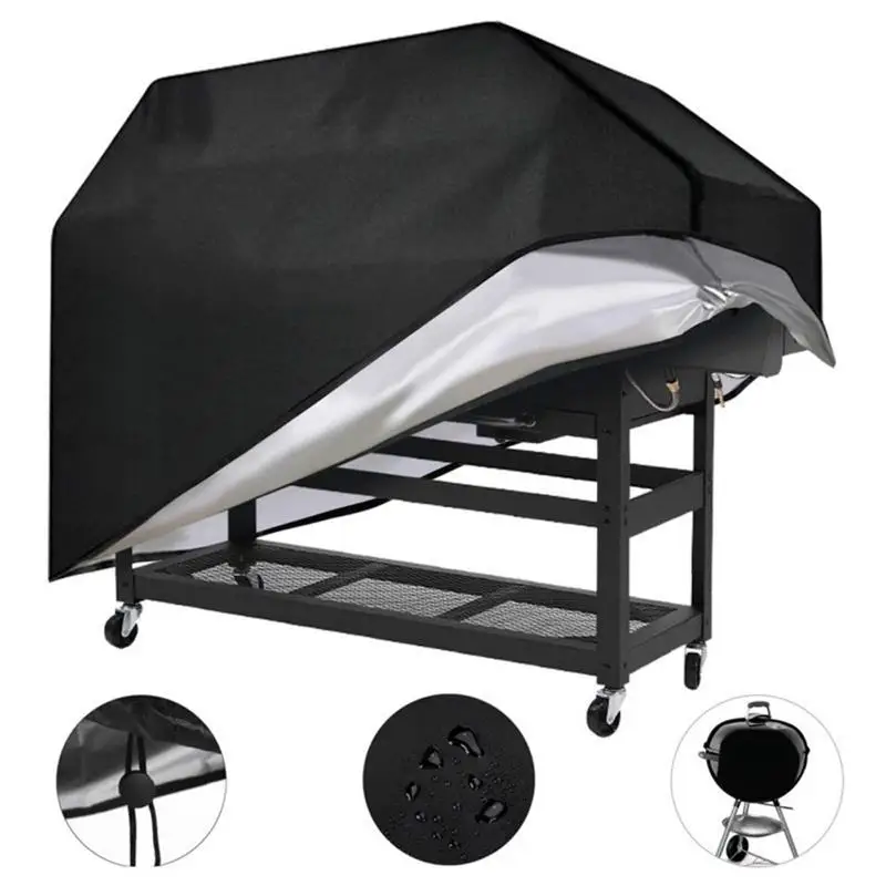 

BBQ Cover Waterproof Barbecue Protective Cover Dustproof Windproof Heavy Duty BBQ Grill Protection Outdoor Kitchen Accessories S