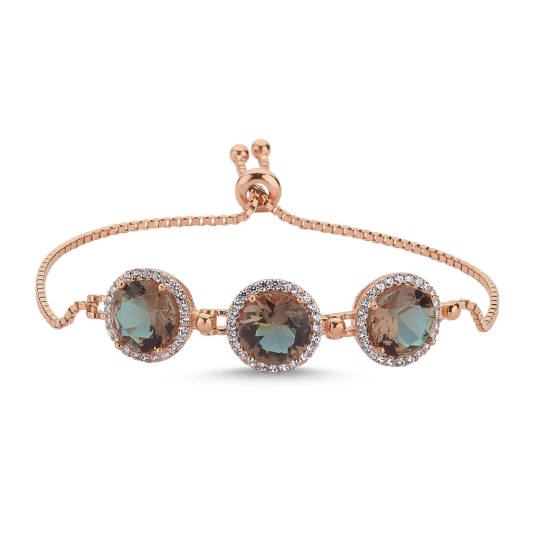 

Silver 925 Sterling Round Zultanite Gemstone Elevator Bracelet