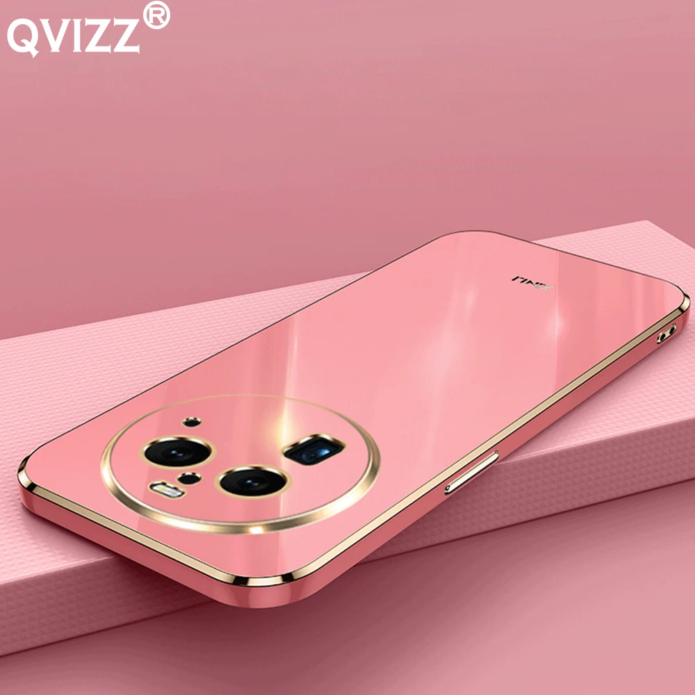 

6D Plating Case For Oppo Find X6 Pro FindX6Pro PGEM110 PGEM10 PGFM10 Luxury Soft Silicone Shockproof Phone Cover OppoFindX6Pro