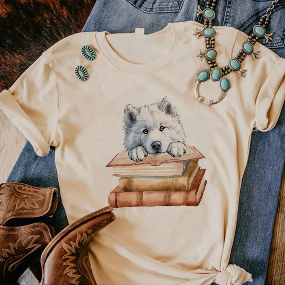 Футболка Samoyed женская футболка аниме Y2K в стиле 1920-х с забавной мангой