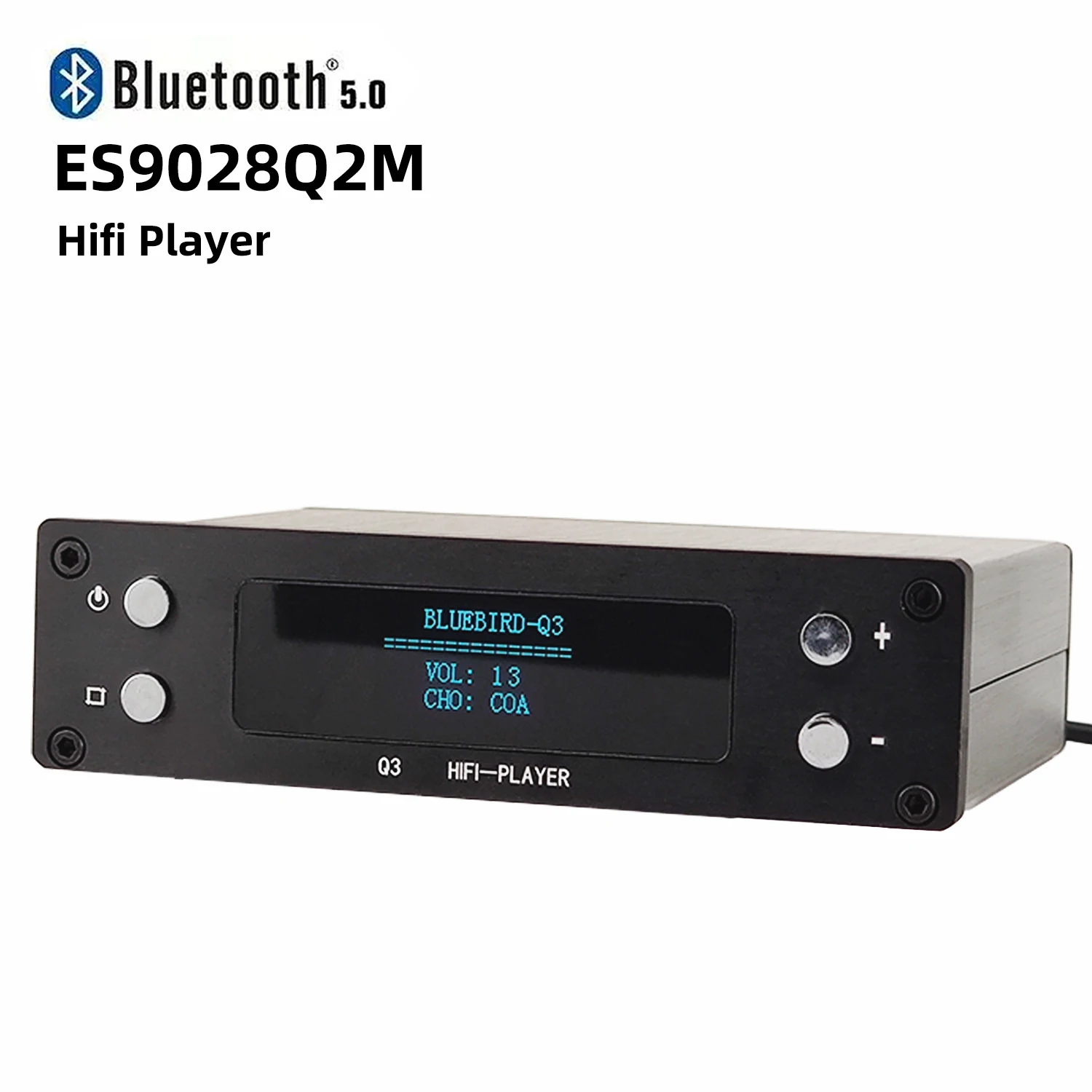 

Q3 Bluetooth 5.0 HIFI Lossless U Disk Music Player ES9028 Decoding 24Bit 192k USB DAC Supports APP Coaxial COA OPT Fiber Input