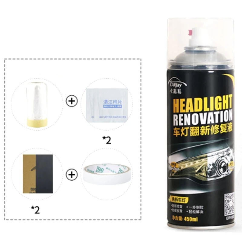 

Portable Car Headlight Repair Fluid Headlight Restorer Cleaner Scratch Remover