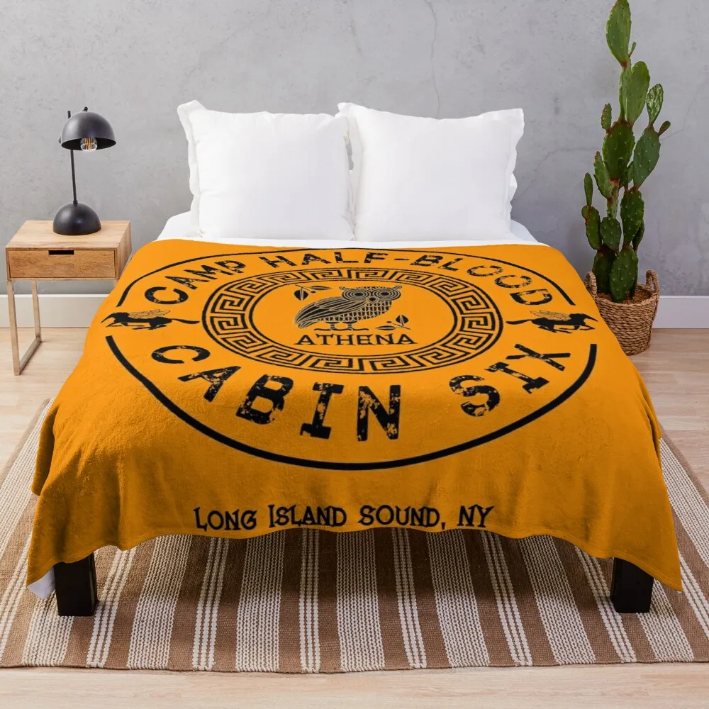 

Cabin Six-Athena-Percy Jackson - Camp Half-Blood - Kawaii Plain Cover Blanket Fur Throw Blanket Luxury Throw Blankets
