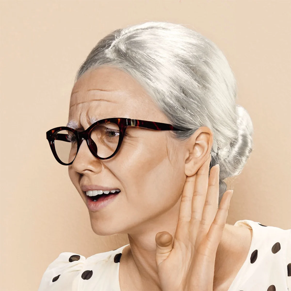 Старая Леди Бабушки В возрасте Женщины Пучок Прическа Хэллоуин Рождество