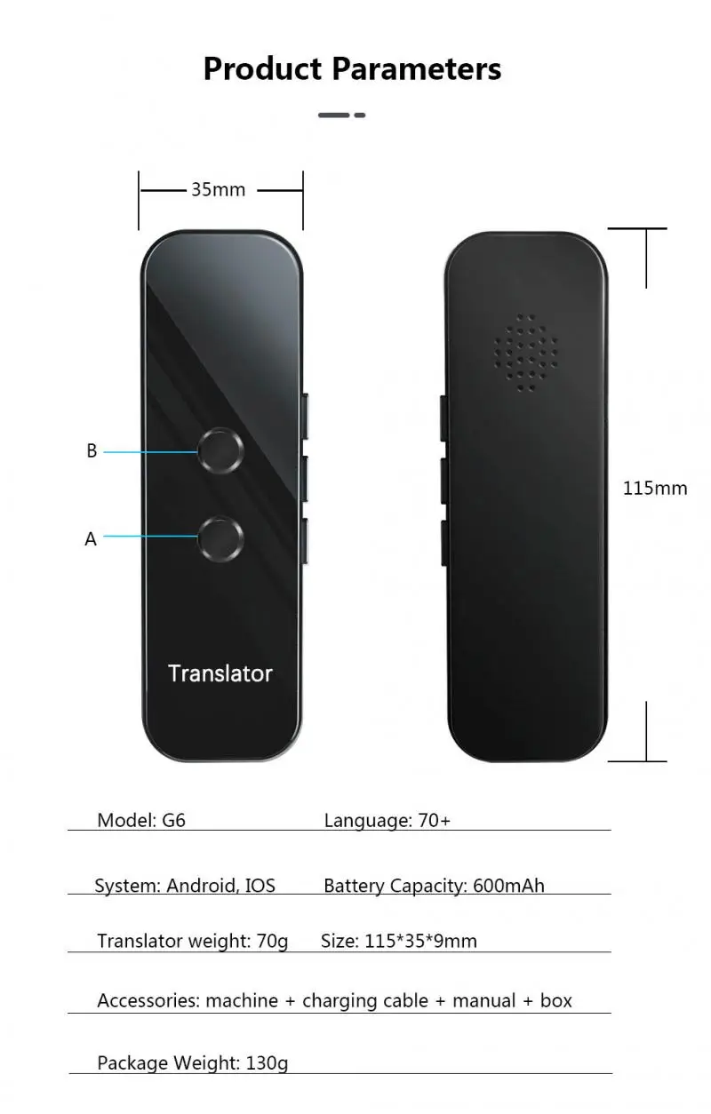 

Портативный интеллектуальный переводчик на 72 языка, мгновенный голосовой текст, приложение для фотографирования, переводка, Обучение язык...