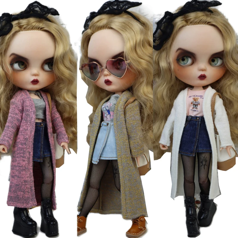 Knit Coat Pants Jeans For Ob24 Ob22 Azone Dolls Outwear