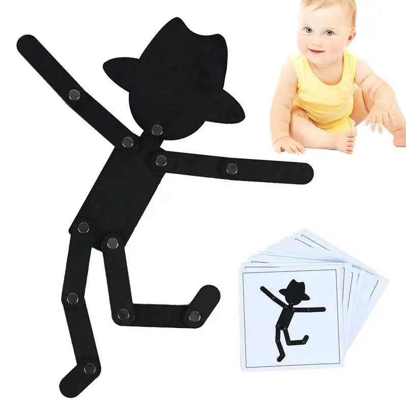 

Stickman Toys Wood Stickman Puzzle Toys Montessori Robots Toy For Kids Assemble Toy For Training Kids Hand Skill Early Education