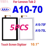 5pcs aaa 10 1 for lenovo tab 2 a10 70 a10 70f a10 70l touch screen digitizer panel sensor outer glass tablet pc replacement