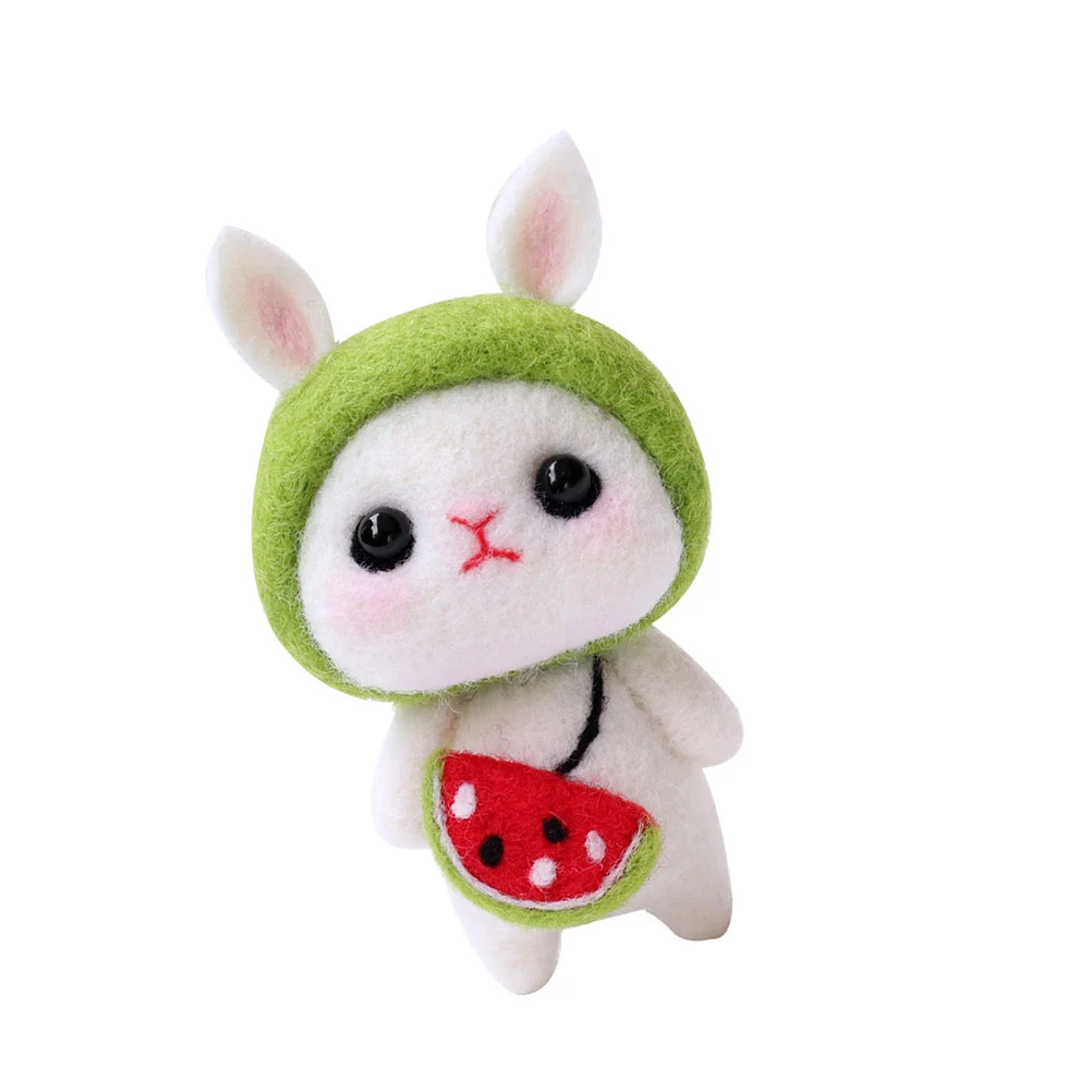 

Needle Felting Animals Wool Felted Felt Kit Plush Rabbit Bunny Diy Beginners Kids Craft Kits Set Needling Sewing Hand Roving