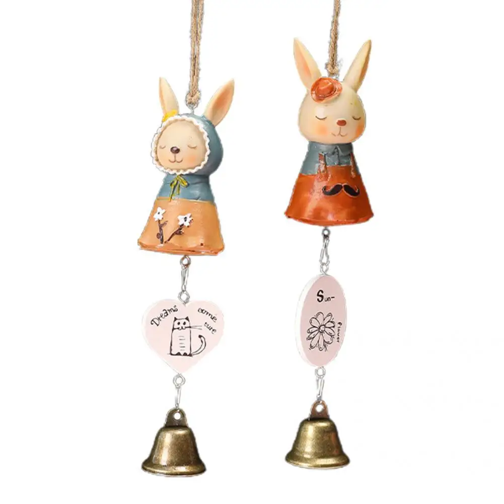 

Hanging Ornaments Household Creative Rabbit Wind Chimes Decoration Crafts Wind Chimes Eye-catching for Bedroom