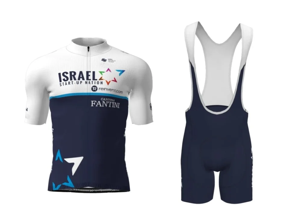 

2021 ISRAEL START UP NATION TEAM SHORT SLEEVE CYCLING JERSEY SUMMER CYCLING WEAR ROPA CICLISMO+BIB SHORTS WITH POWER BAND
