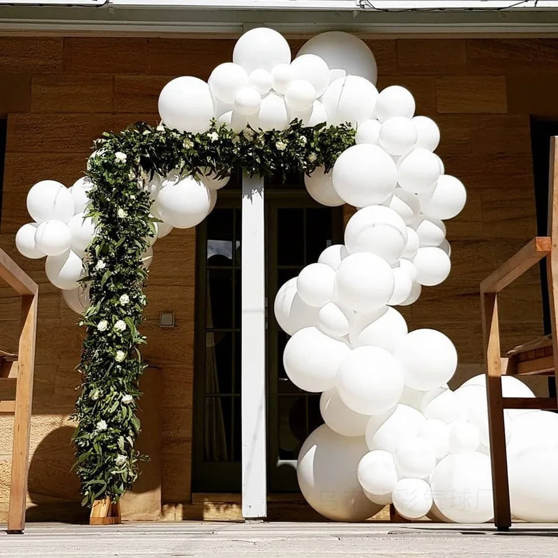 

100pcs 5/10/12inch Matte White Balloon for Wedding Decoration Silver Latex Globos Birthday Valentine Wedding Party Decors Gifts
