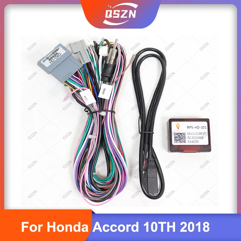 Android Cabus Box Adaptor For Honda Accord 10th 2018 With Wirng Harness 16 Pin Wire Cable