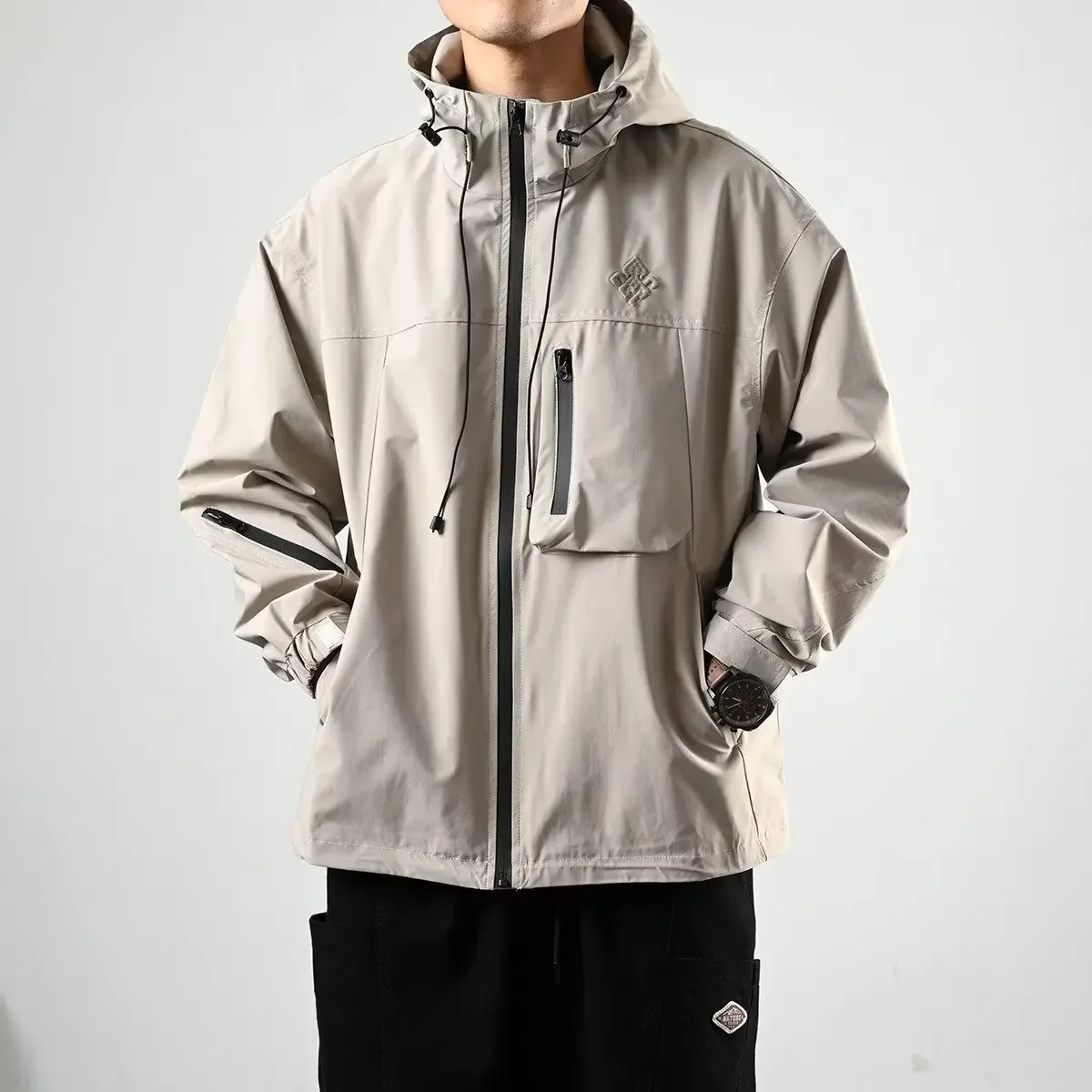 Куртка Мужская/женская с капюшоном ветрозащитная Водонепроницаемая модная