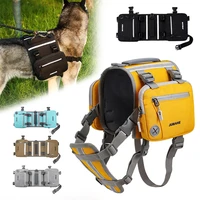 summer pet backpack outdoor adjustable reflective tactical dog self backpack can be hung traction saddle bag large dog supplies