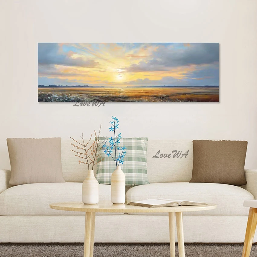 Абстрактное уличное настенное искусство красивая пейзажная картина безрамный