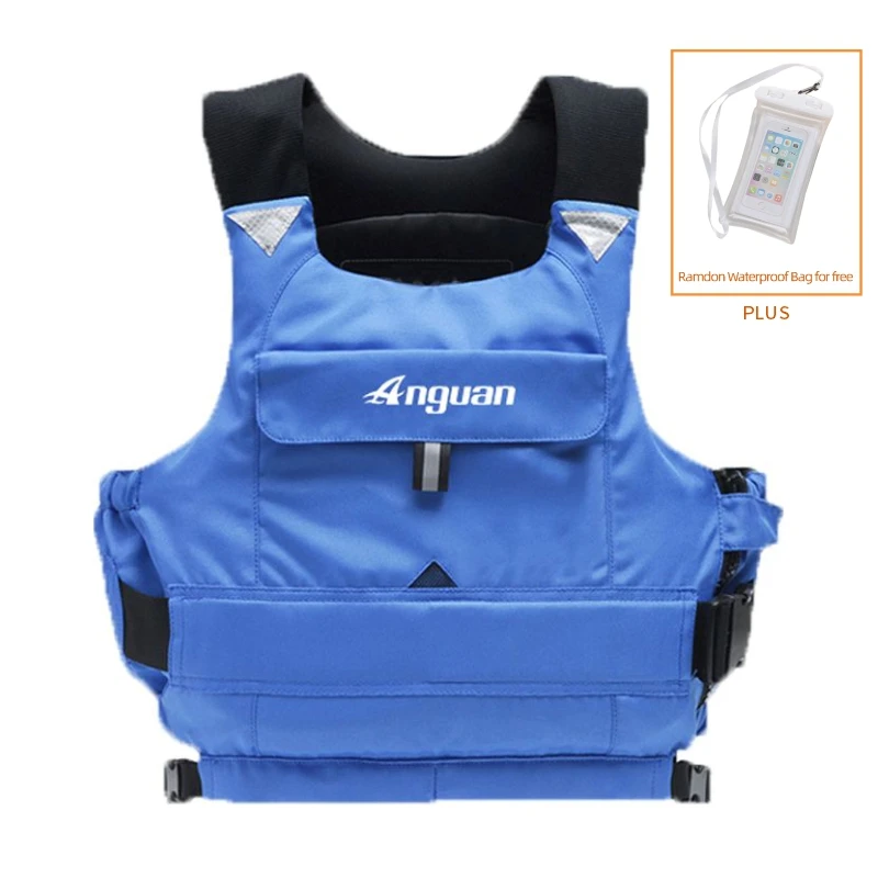 Daiseanuo Professional Kayak Life Vest 100lbs Water Sports Jet Ski Float Swim Paddleboard Adult LifeJacket with Waterproof Bag