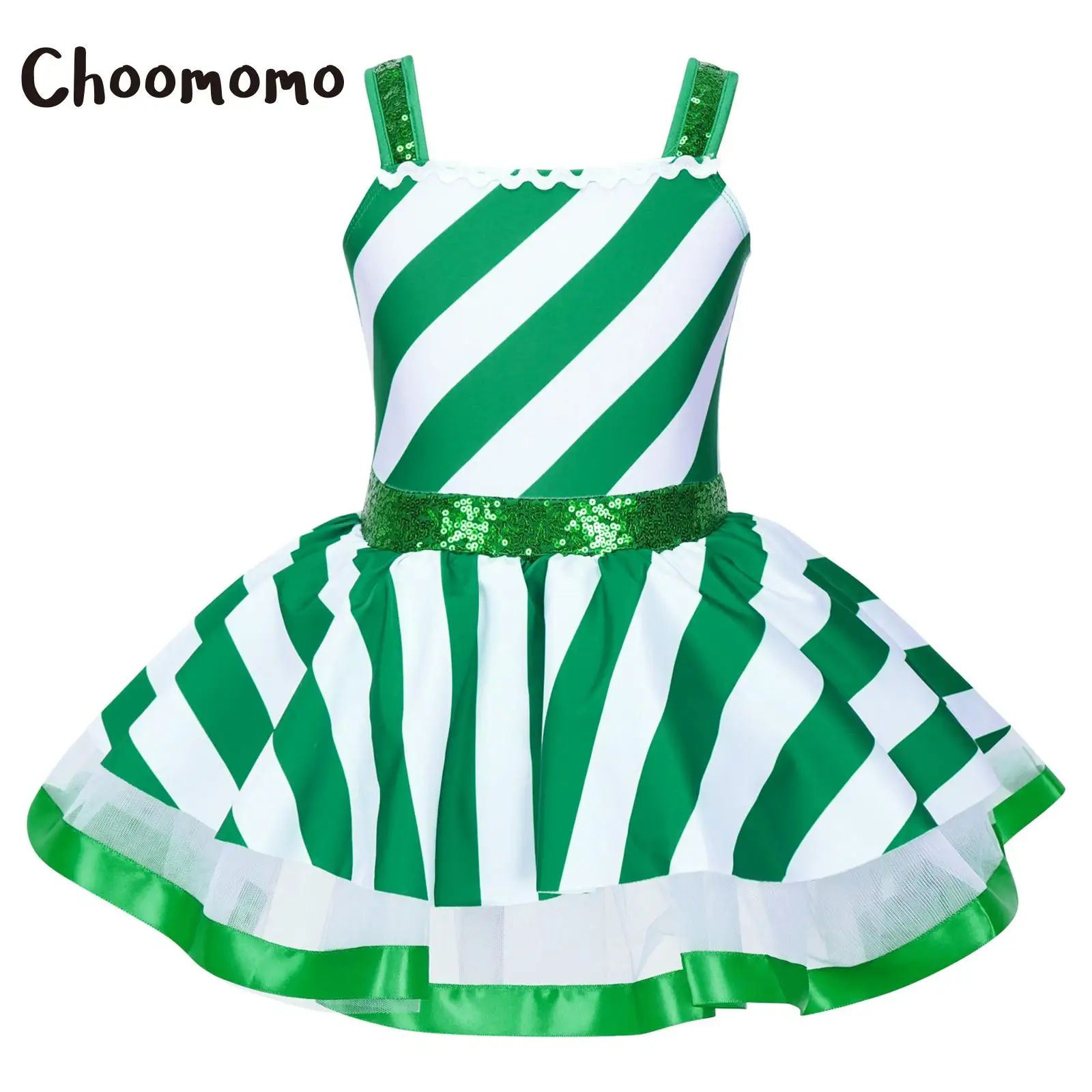 Детский рождественский танцевальный костюм для девочек многослойное