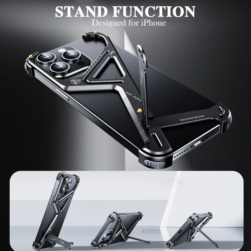 Чехол для телефона из алюминиевого сплава iPhone 16 Pro Max ударопрочный металлический