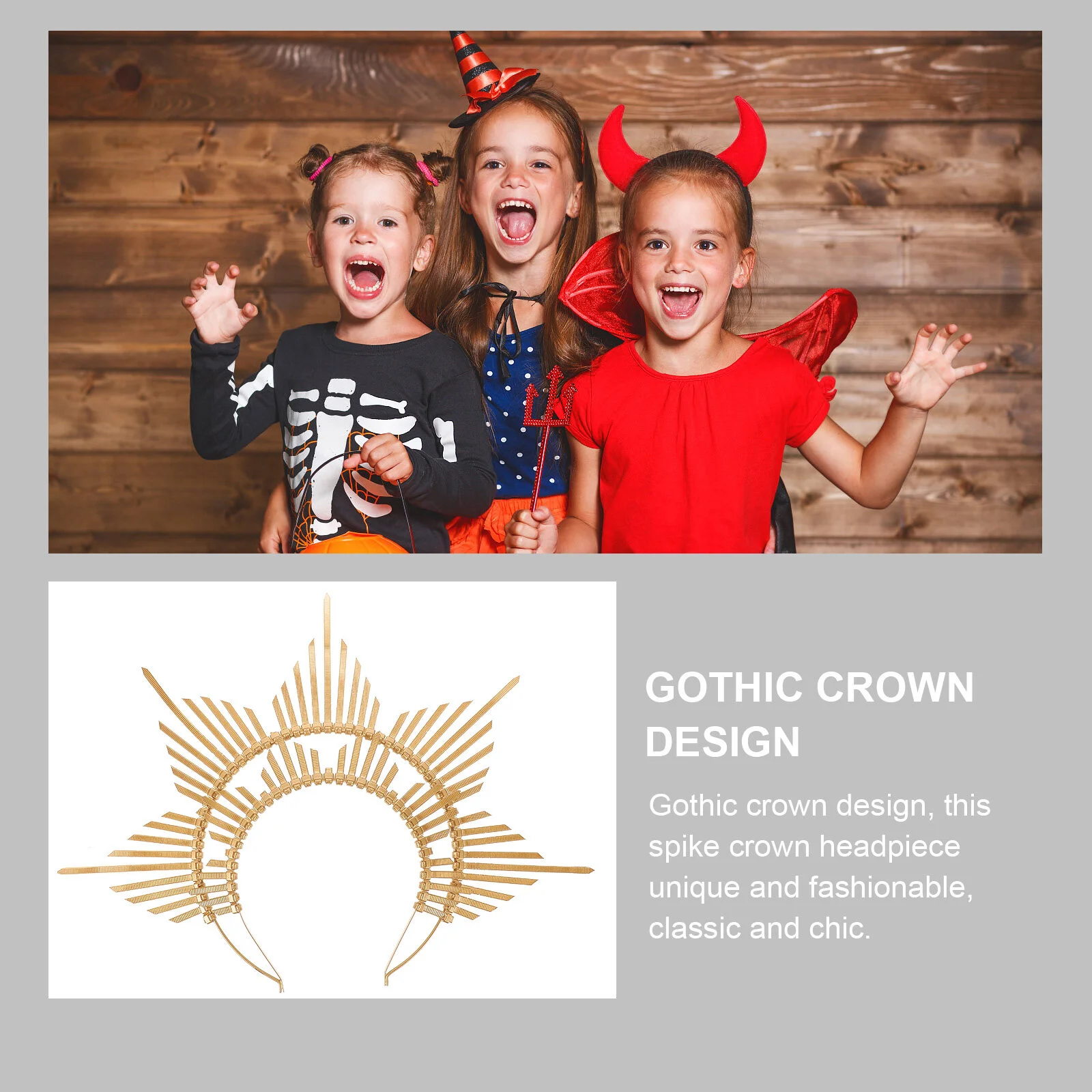 

Decorate Sun Headband Goddess Headpiece Halo Spike Crown Sunburst Plastic Miss Womens Accessories