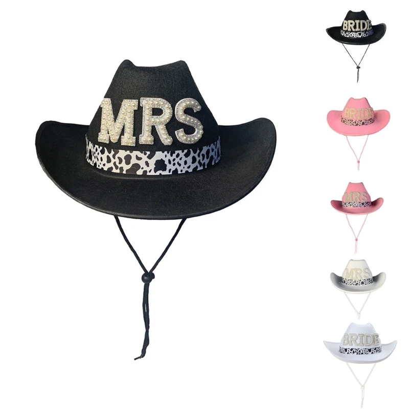 

Mrs Cowgirl Hat For Bridal Party Bride Fedora Cowboy Hats For Women Bachelorette Party Hats Bridal Party Props
