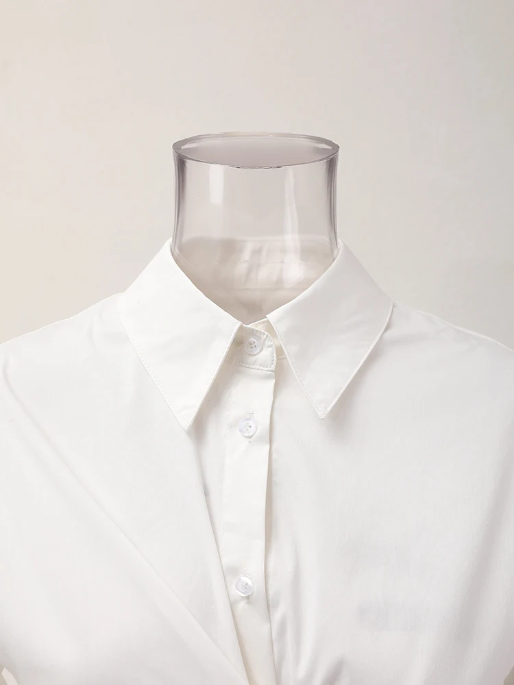 BZVW персонализированная рубашка женская однобортная с лацканами рукавами Lonbg