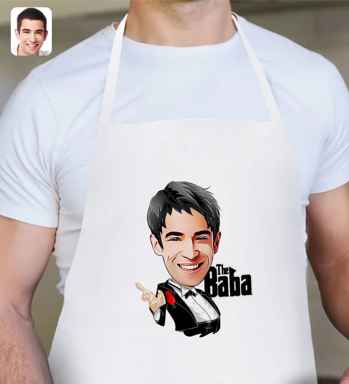 

Персонализированная карикатура крестного отца о белой кухне