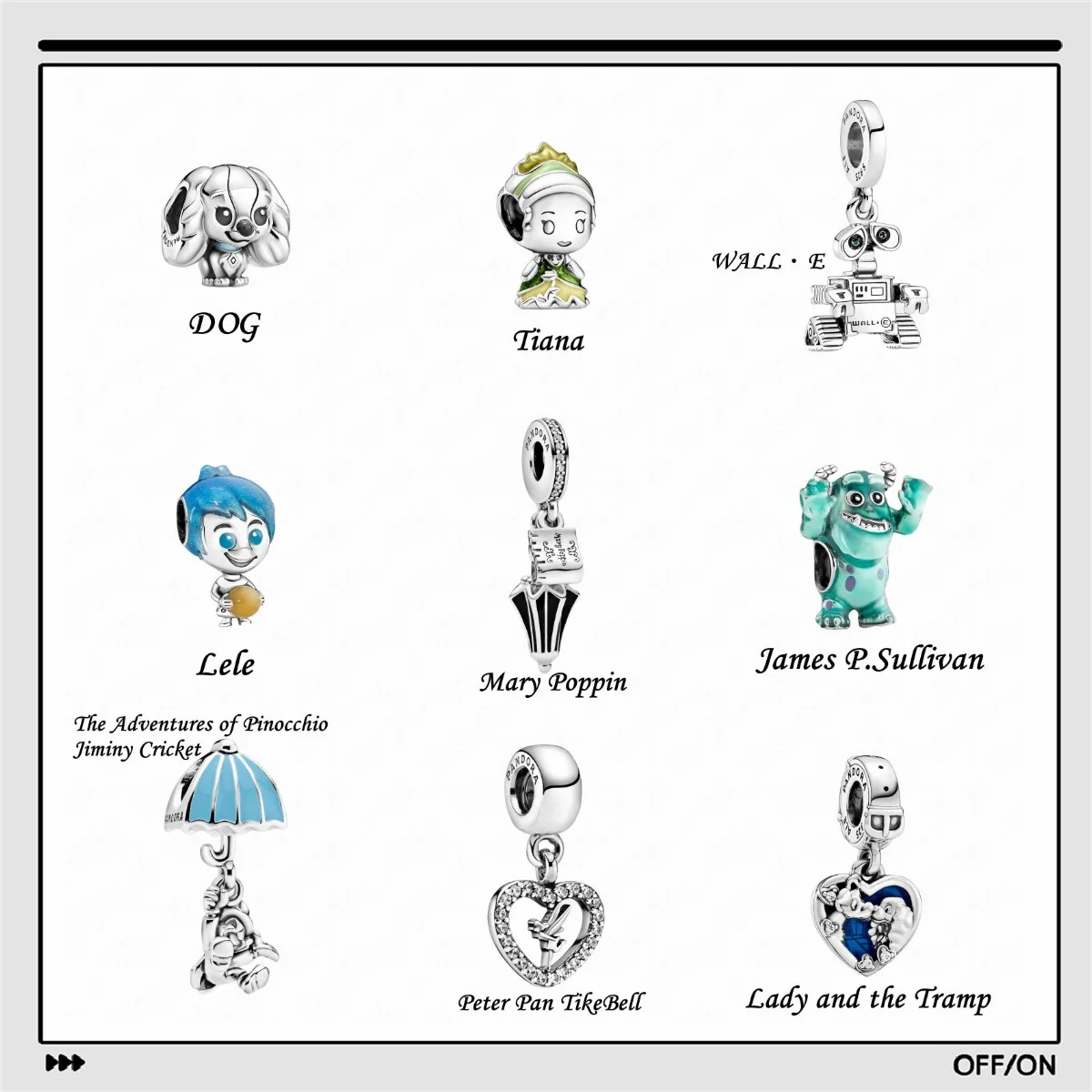 

Fashion New Arrival Original Disney Winnie Aladdin Lamp Series in Bulk Wholesale Beads Jewelry Bracelet Pandora Fit Gift DSN005