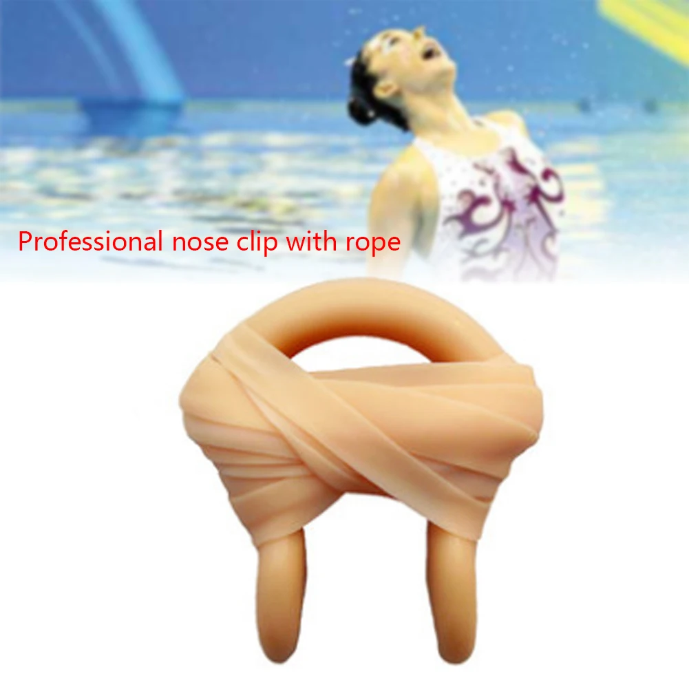 

Free Diving Adult Kids Non Slip Equipment With Strap Swimming Nose Clip Protection Soft Silicone Water Sports Beginner Training