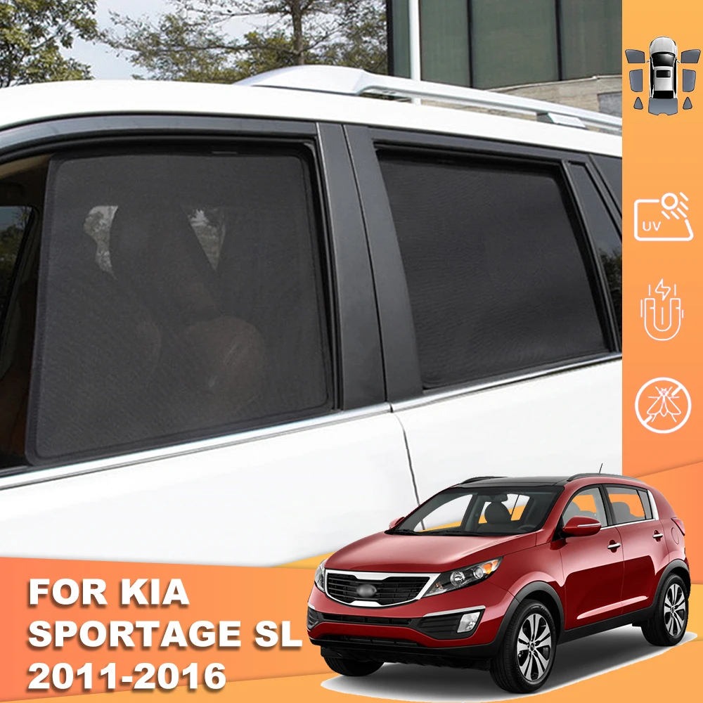 For Kia Sportage SL 2011 2012 2013 2014 2015 Magnetic Car Sunshade Front Windshield Frame Curtain Rear Side Window Sun Shade