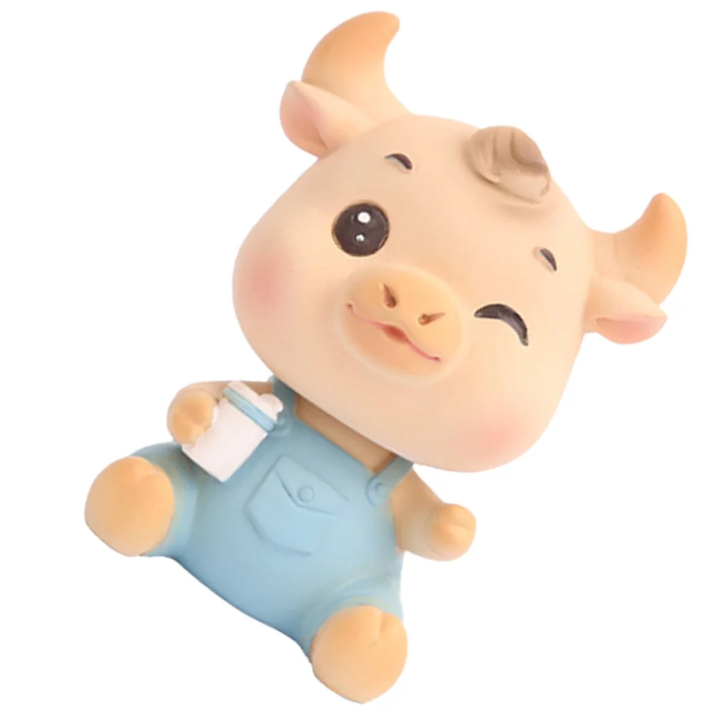 

1 шт. изящная креативная кукла с крупным рогатого скота Очаровательная кукла для рабочего стола автомобиля