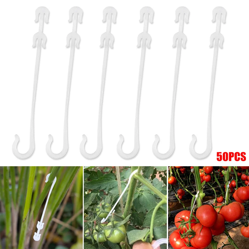 

50 Pcs Agricultural Ear Hook Farming Tomatoes Greenhouse Clamp Fruit Vegetable Fix tomato hook Gardening Supplies