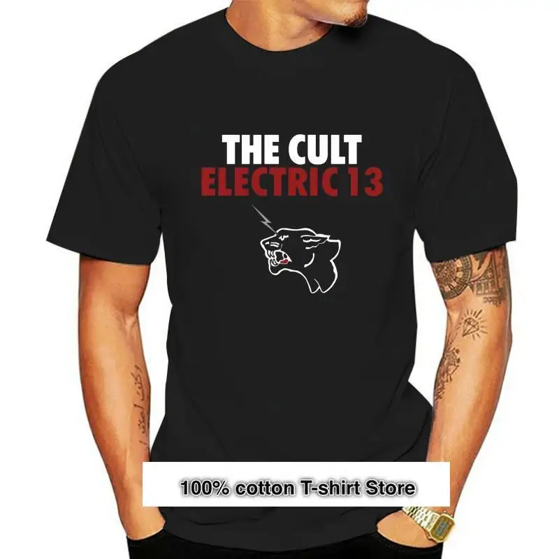 

Camiseta de CULT ELECTRIC 13 US TOUR para hombre, camisa negra para hombre, BILLY DUFFY, IAN ASTBURY