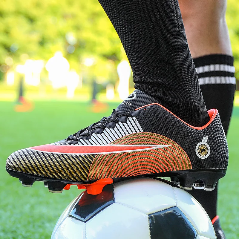 2023 High Quality Ultralight Mens Soccer Shoes Non-Slip Turf Soccer Cleats for Kid TF/FG Training Football Boots Chuteira Campo