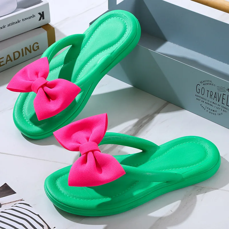 2023 Fashion Women's Slippers Summer Comfortable Soft EVA Slide Sandals Home Outdoor Anti-Skid Wear-Resistant Beach Flip Flops
