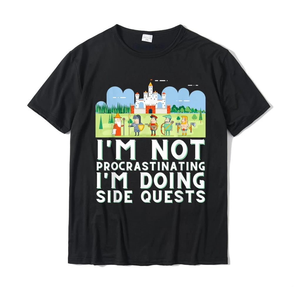 

I'm Not Procrastinating I'm New Funny Printed Short Sleeve T-shirt Men's and Women's Cotton Spring and Summer Fashion Large