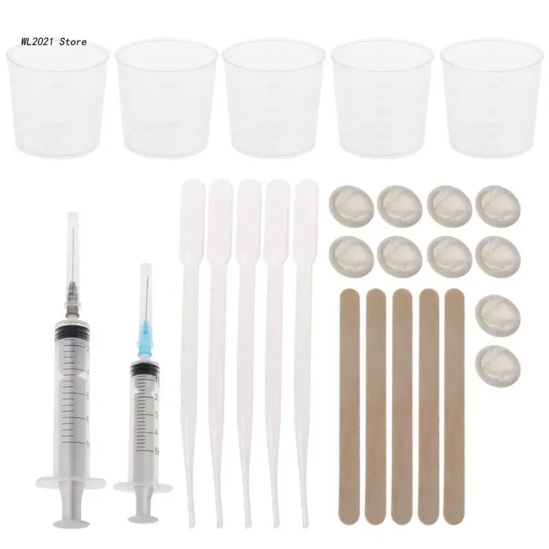 

Набор инструментов из силиконовой смолы, чашка для измерения, мешалка, пипетка, ложка, легко чистить