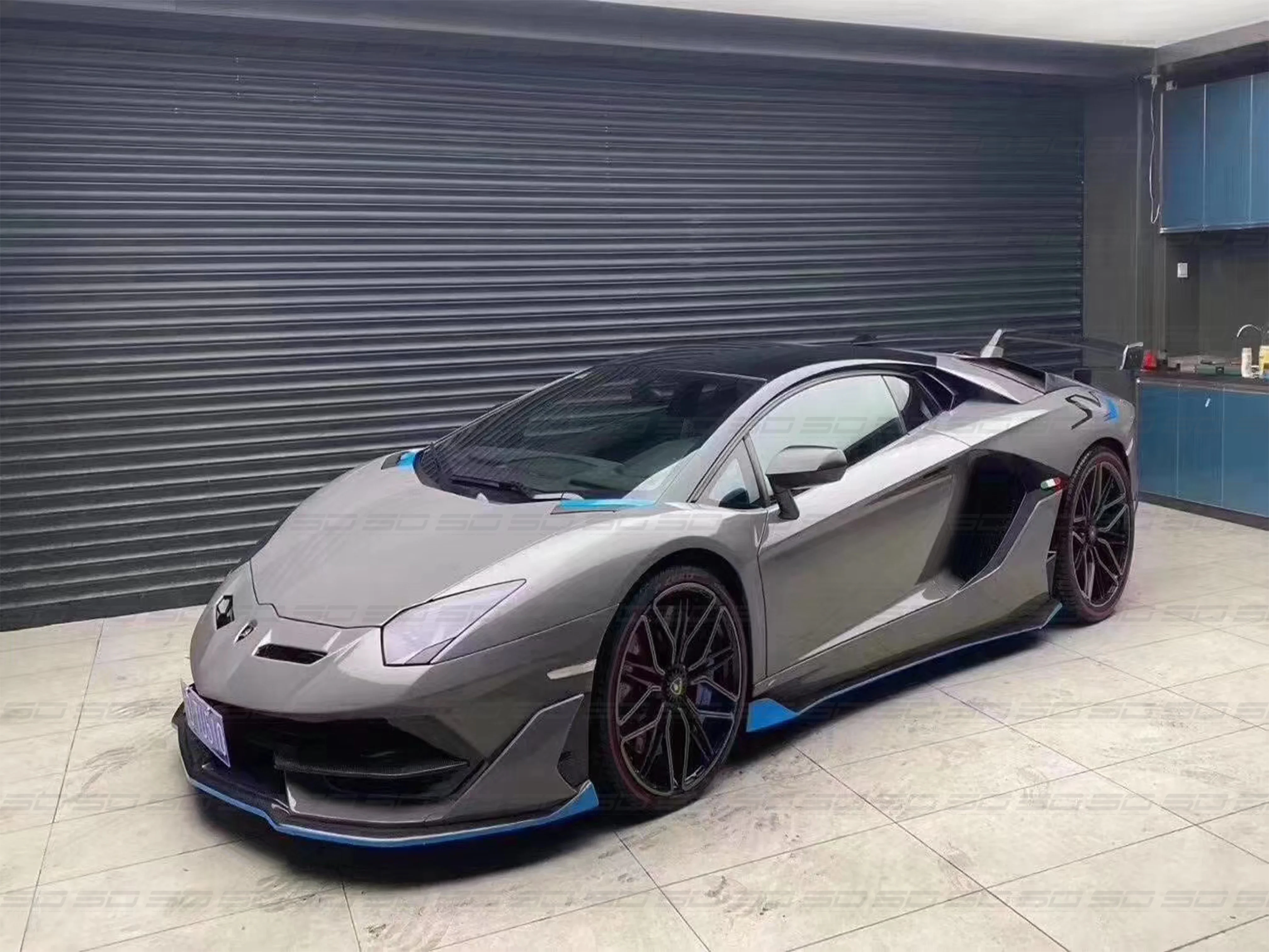 SVJ стиль сухой углерод + половина углерода полный комплект корпуса для Lamborghini bronador