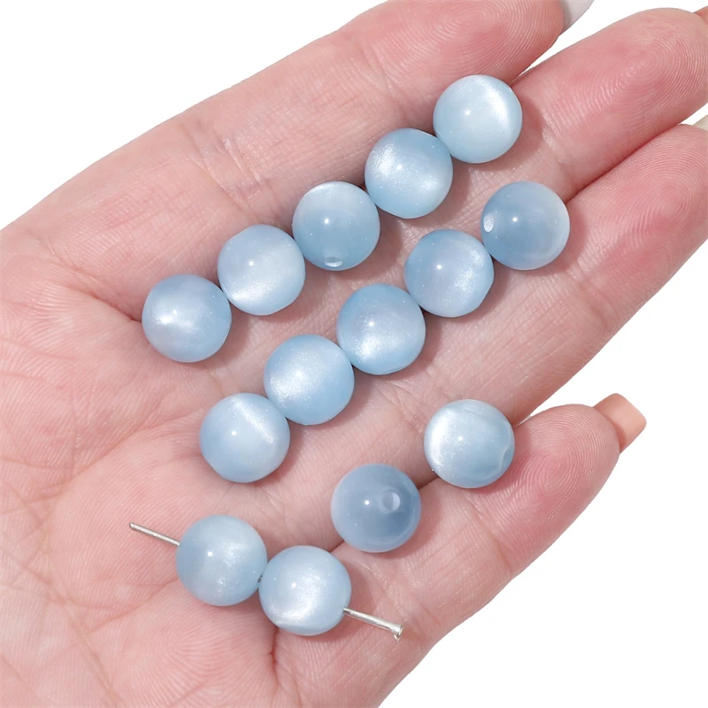 Разноцветные 10/20 шт. 8 мм смоляные свободные бусины-разделители круглые бусины