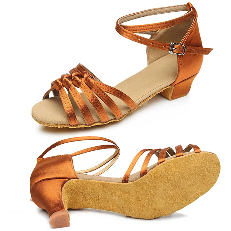 Women Dance Shoes For Girls Ladies Latin Ballroom Dance Shoes Satin Professional Salsa Tango Party Dancing Shoes Training Shoes