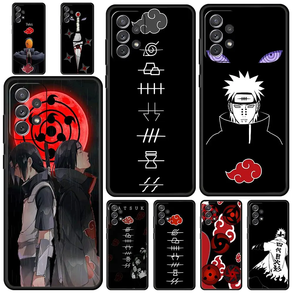 

Naruto Akatsuki Logo Uchiha For Samsung Galaxy A51 A71 A41 A31 A21S A11 A01 A03S A12 A32 A52 A13 5G M31 M22 A72 Cover Phone Case