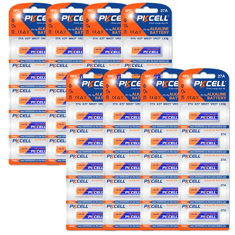 

40 шт., щелочные батареи 27A 12 В, дверной звонок, пульт дистанционного управления Flshalight MN27 27A A27 L828, сухие батареи