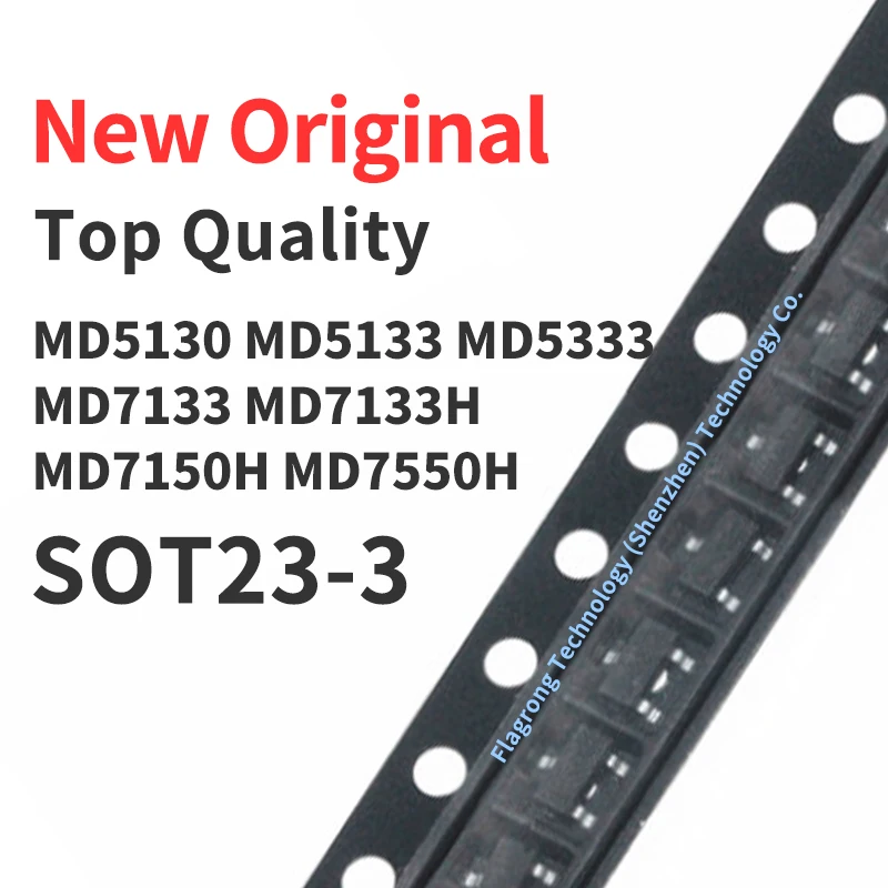 100 Pieces MD5130 MD5133 MD5333 MD7133 MD7133H DM7150H MD7550H SOT23-3 Chip IC New Original