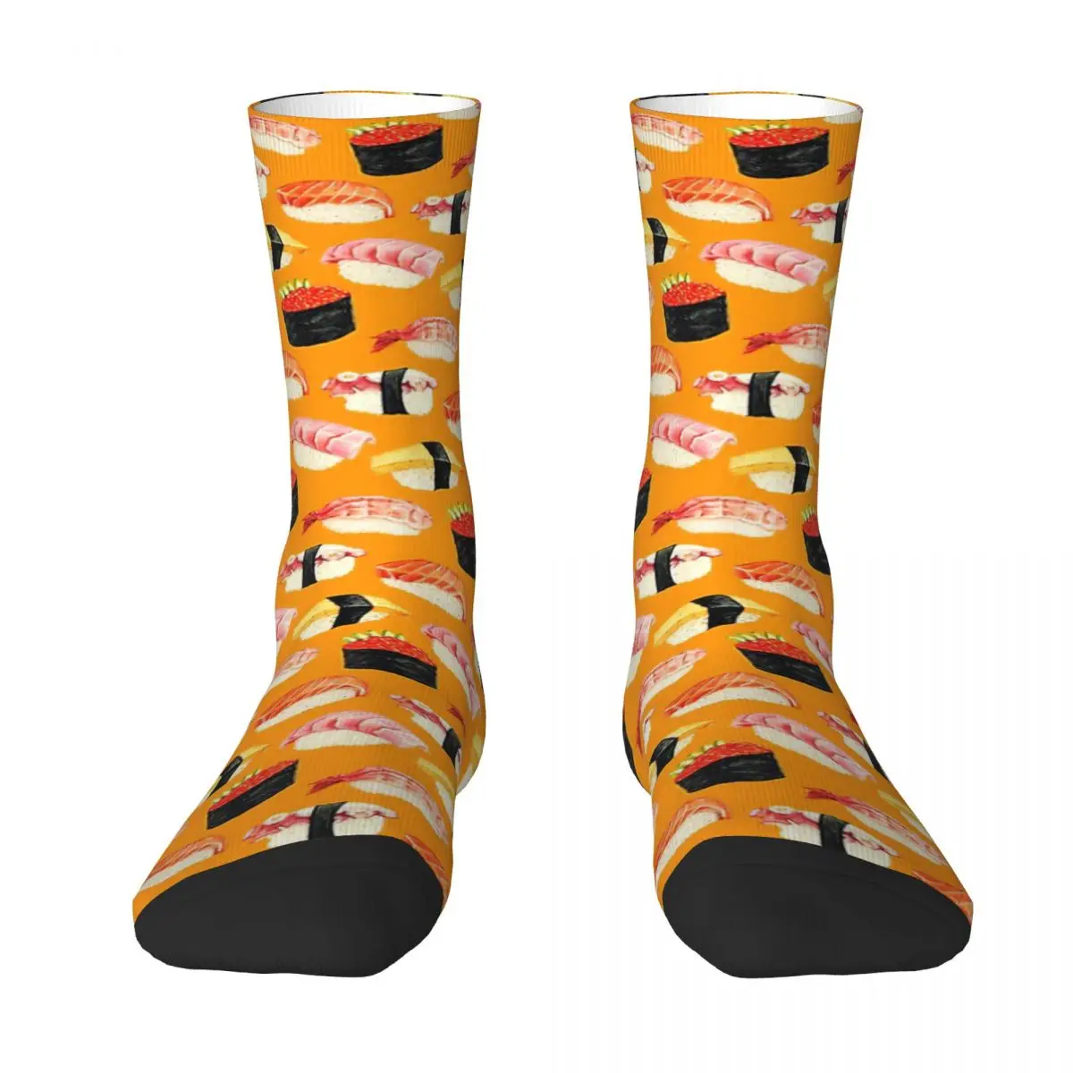 Sushi Nigiri Pattern - Orange Adult Socks,Unisex socks,men Socks women Socks