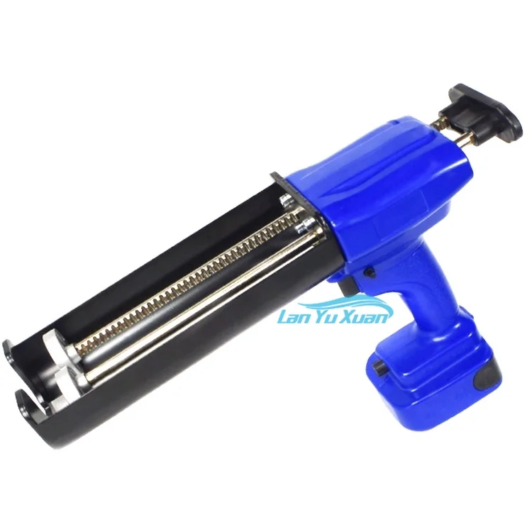 

600ml Electric Cordless Dual Cartridge Battery Caulking Gun Powered by Li-Battery