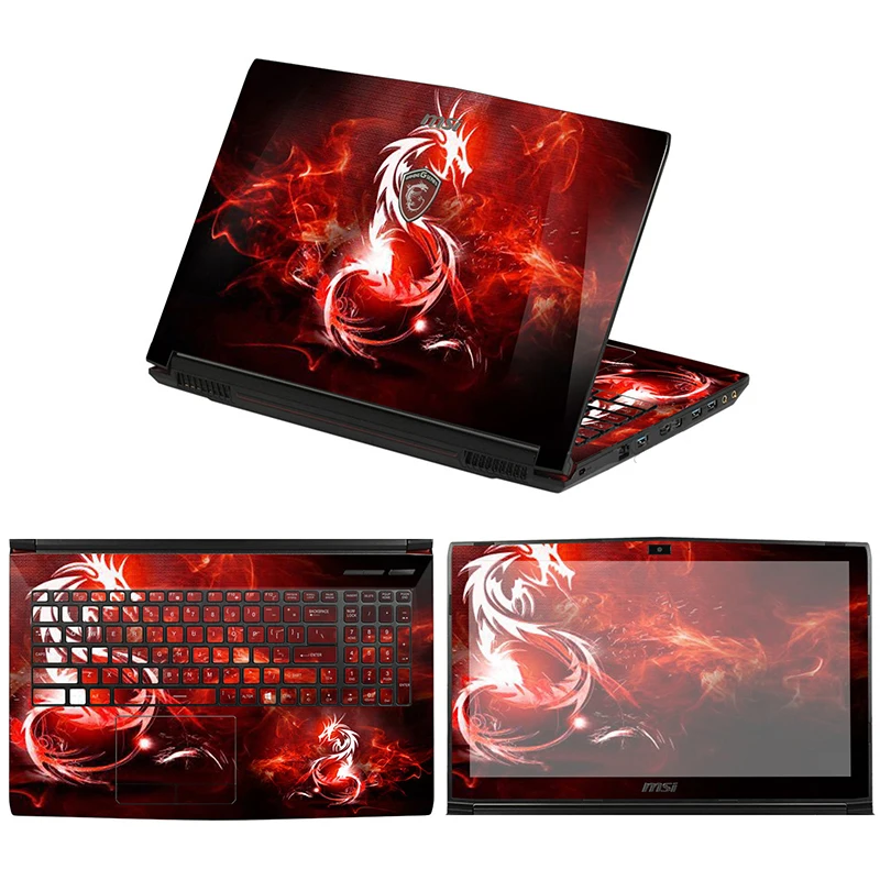 Наклейки для ноутбука MSI GE66 GF66 GL66 GS66 GE76 GF76 GP76 GS77 GE77 Окрашенные ПВХ виниловые чехлы